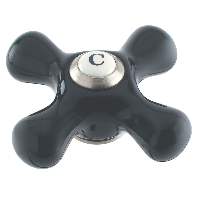 Duchess Black Porcelain Cross Handle (Cold Side)