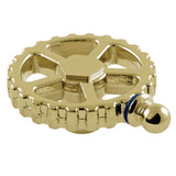 Fuller Brass Industrial Style Machine Gear Wheel Handle (Cold Side)