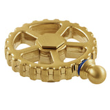 Fuller Brass Industrial Style Machine Gear Wheel Handle (Cold Side)