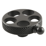 Webb Brass Knurled Wheel Handle