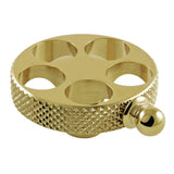 Webb Brass Knurled Wheel Handle
