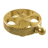 Webb Brass Knurled Wheel Handle