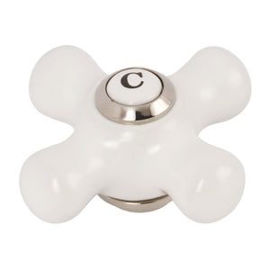 Porcelain Cross Handle (Cold Side)