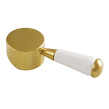 Paris Brass with Porcelain Lever Handle