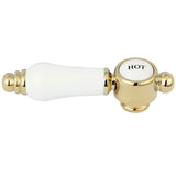 Brass with Porcelain Lever Handle (Hot Side)