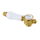 Brass with Porcelain Lever Handle (Hot Side)