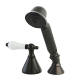 Deck Mount Hand Shower with Diverter for Roman Tub Faucet