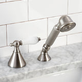 Deck Mount Hand Shower with Diverter for Roman Tub Faucet