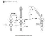 Deck Mount Hand Shower with Diverter for Roman Tub Faucet