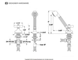 Deck Mount Hand Shower with Diverter for Roman Tub Faucet