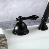 Vintage Deck Mount Hand Shower with Diverter for Roman Tub Faucet