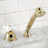 Vintage Deck Mount Hand Shower with Diverter for Roman Tub Faucet