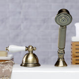 Vintage Deck Mount Hand Shower with Diverter for Roman Tub Faucet
