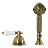 Vintage Deck Mount Hand Shower with Diverter for Roman Tub Faucet