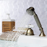 Vintage Deck Mount Hand Shower with Diverter for Roman Tub Faucet