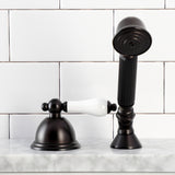 Vintage Deck Mount Hand Shower with Diverter for Roman Tub Faucet