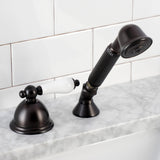 Vintage Deck Mount Hand Shower with Diverter for Roman Tub Faucet