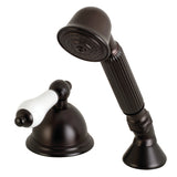 Vintage Deck Mount Hand Shower with Diverter for Roman Tub Faucet