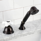 Vintage Deck Mount Hand Shower with Diverter for Roman Tub Faucet
