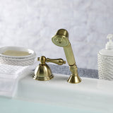 Vintage Deck Mount Hand Shower with Diverter for Roman Tub Faucet