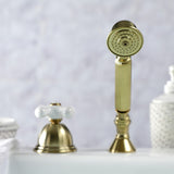 Vintage Deck Mount Hand Shower with Diverter for Roman Tub Faucet