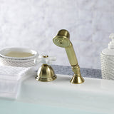 Vintage Deck Mount Hand Shower with Diverter for Roman Tub Faucet