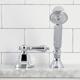 Deck Mount Hand Shower with Diverter for Roman Tub Faucet