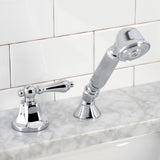 Deck Mount Hand Shower with Diverter for Roman Tub Faucet
