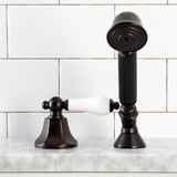 Deck Mount Hand Shower with Diverter for Roman Tub Faucet