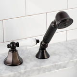 Deck Mount Hand Shower with Diverter for Roman Tub Faucet