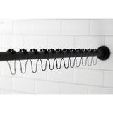Edenscape 60-Inch to 72-Inch Adjustable Shower Curtain Rod with Rings Combo