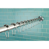 Edenscape 60-Inch to 72-Inch Adjustable Shower Curtain Rod with Rings Combo