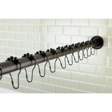 Edenscape 60-Inch to 72-Inch Adjustable Shower Curtain Rod with Rings Combo