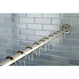 Edenscape 60-Inch to 72-Inch Adjustable Shower Curtain Rod with Rings Combo