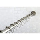 Edenscape 60-Inch to 72-Inch Adjustable Shower Curtain Rod with Rings Combo