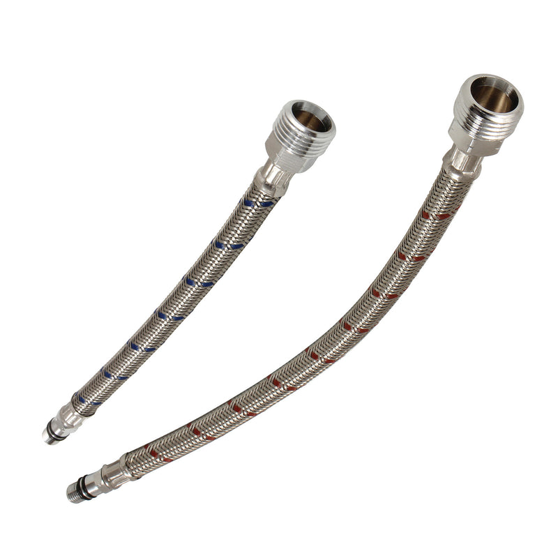 Steeloom 9" & 12" Supply Line, Male 3/8" UNF x Male 1/2" NPSM