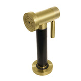 Brass Kitchen Faucet Side Sprayer with Black Grip