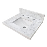 Fredrickson 19-Inch Carrara Marble Vanity Sink Top (8