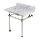 Fauceture 30-Inch Marble Console Sink with Acrylic Feet