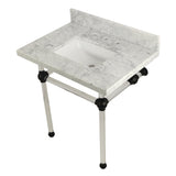 Fauceture 30-Inch Marble Console Sink with Acrylic Feet