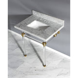 Fauceture 30-Inch Marble Console Sink with Acrylic Feet