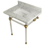 Fauceture 30-Inch Marble Console Sink with Acrylic Feet