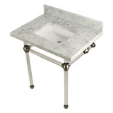 Fauceture 30-Inch Marble Console Sink with Acrylic Feet