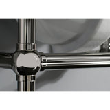 Templeton 30-Inch Carrara Marble Vanity Top with Brass Legs (8-Inch, 3-Hole)