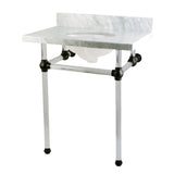 Fauceture 30-Inch Marble Console Sink with Acrylic Feet