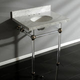 Fauceture 30-Inch Marble Console Sink with Acrylic Feet