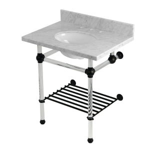 Templeton 30-Inch Console Sink with Acrylic Legs (8-Inch, 3 Hole)