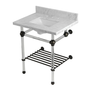 Templeton 30-Inch Console Sink with Acrylic Legs (8-Inch, 3 Hole)