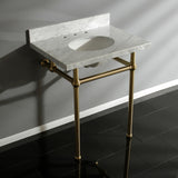 Fauceture 30-Inch Marble Console Sink with Brass Feet