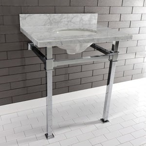 Fauceture 30-Inch Carrara Marble Console Sink